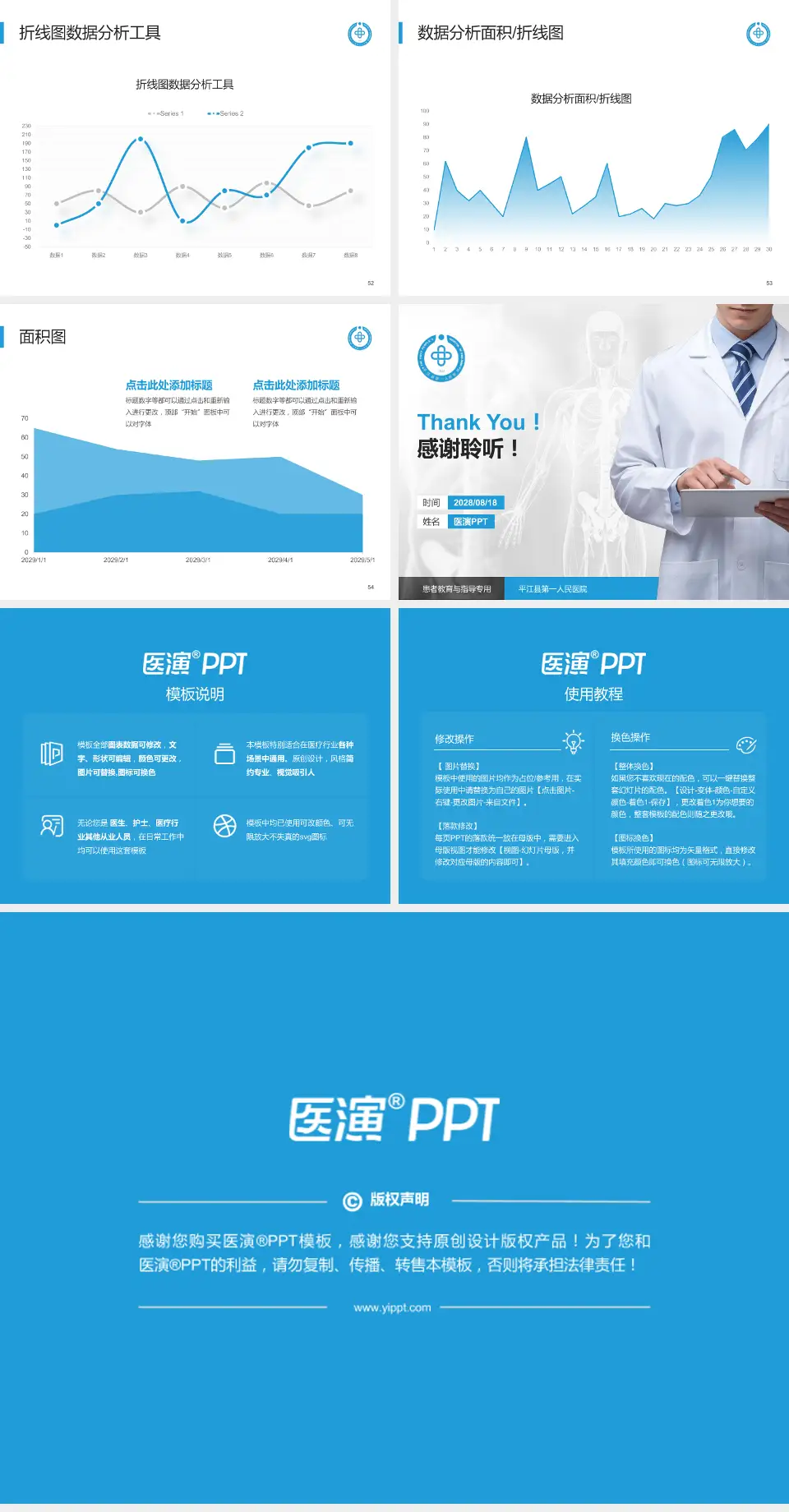 平江县第一人民医院患者教育与指导PPT模板4:3格式幻灯片预览图7