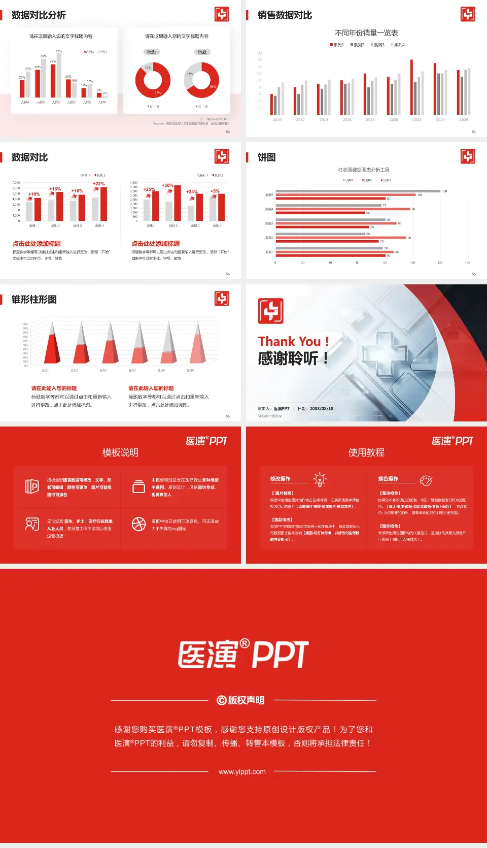浏阳市中医医院医疗行业比赛专用PPT模板16:9格式幻灯片预览图7