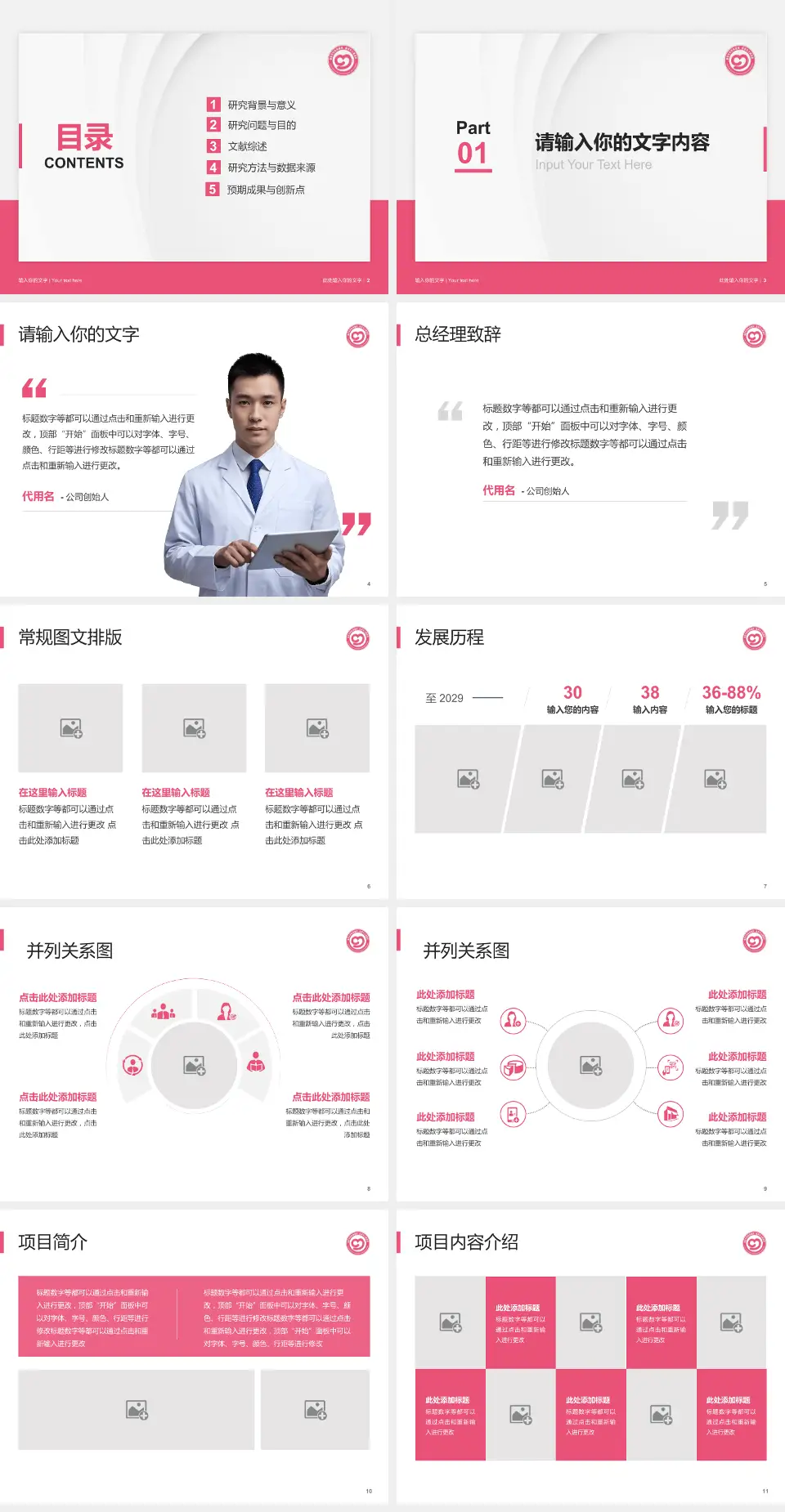 娄底市妇幼保健院医院管理报告PPT模板4:3格式幻灯片预览图2