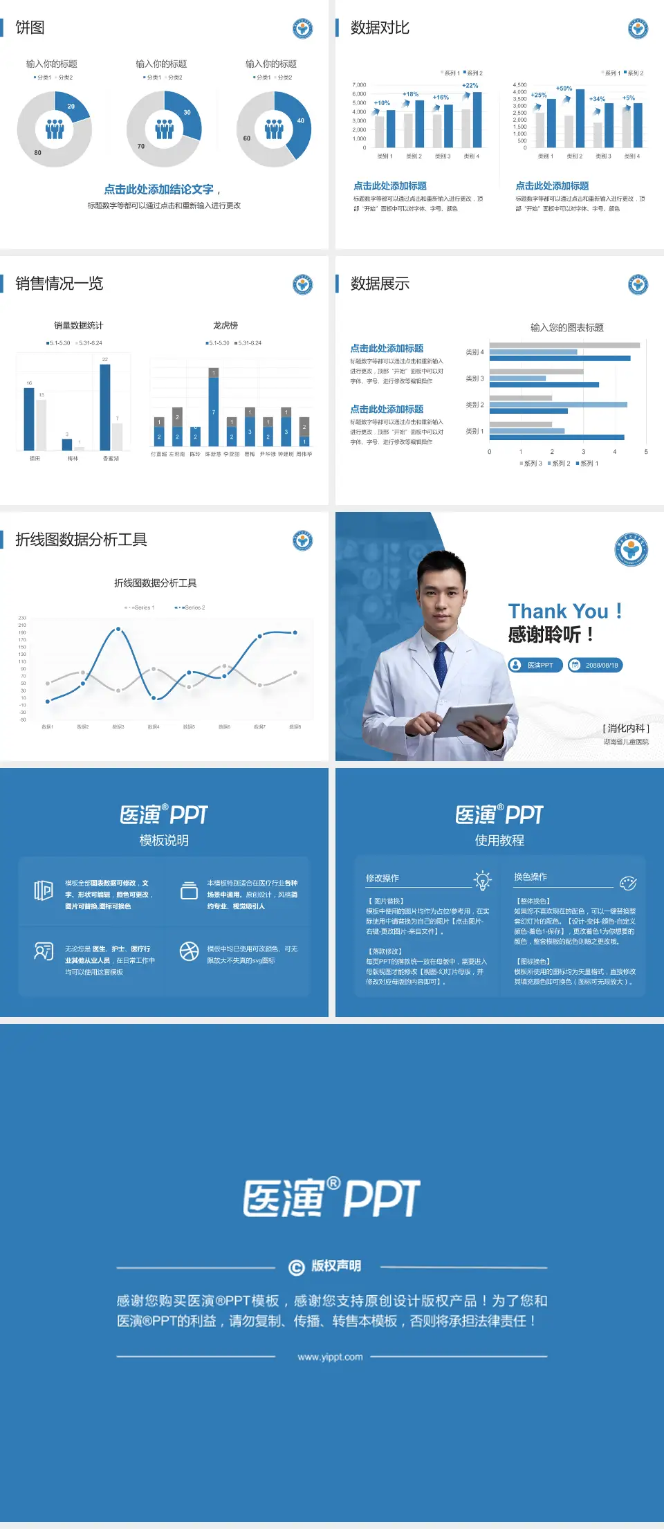 湖南省儿童医院病例分享与讨论PPT模板4:3格式幻灯片预览图4