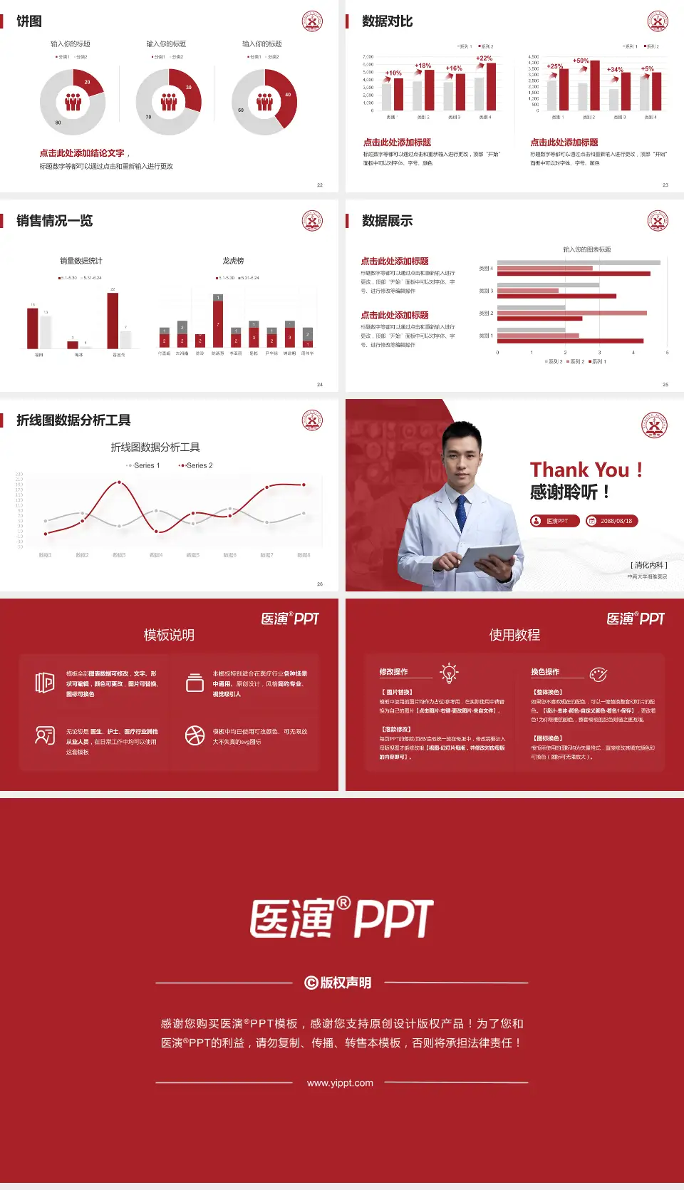 中南大学湘雅医院病例分享与讨论PPT模板16:9格式幻灯片预览图4