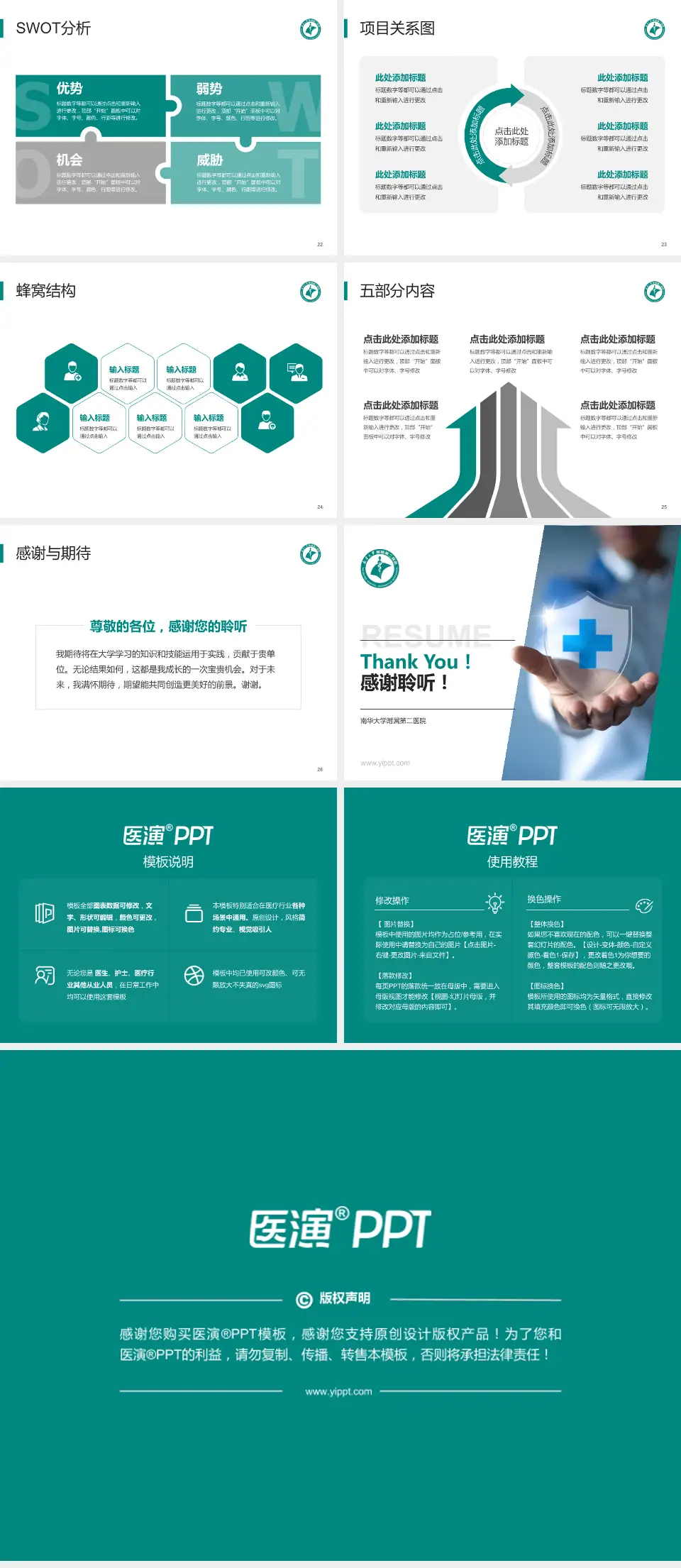 南华大学附属第二医院个人求职应聘简历PPT模板4:3格式幻灯片预览图4