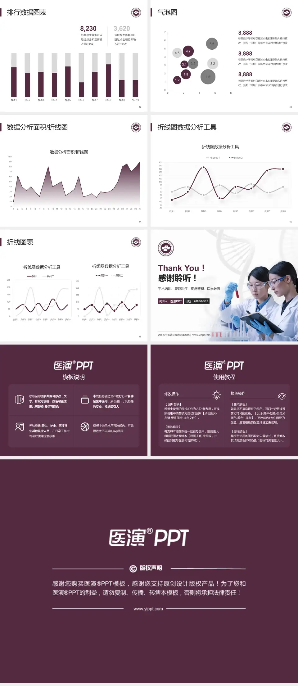 湖南省中医药研究院附属医院科研成果展示PPT模板4:3格式幻灯片预览图6