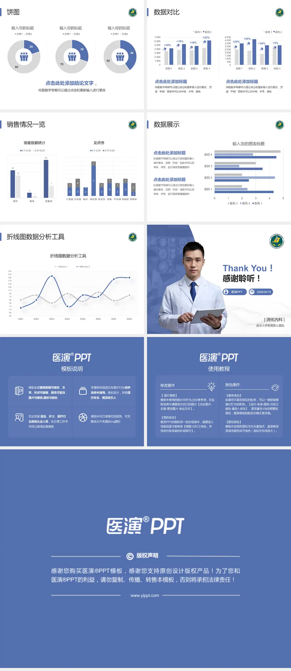 南华大学附属第三医院病例分享与讨论PPT模板4:3格式幻灯片预览图4