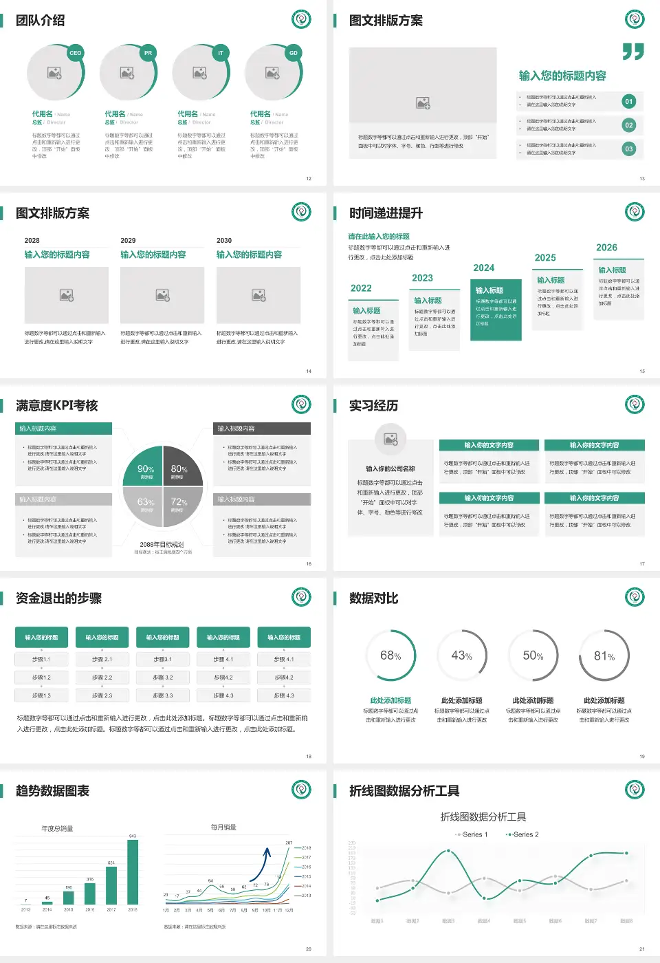 娄底市中医院培训与教育PPT模板16:9格式幻灯片预览图3