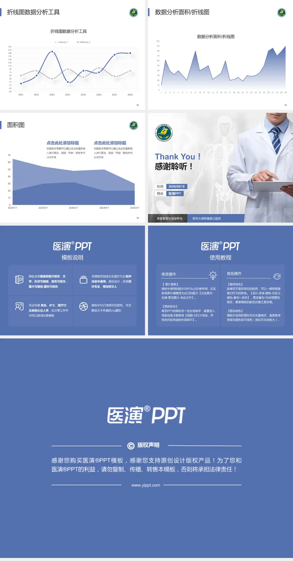 南华大学附属第三医院患者教育与指导PPT模板4:3格式幻灯片预览图7
