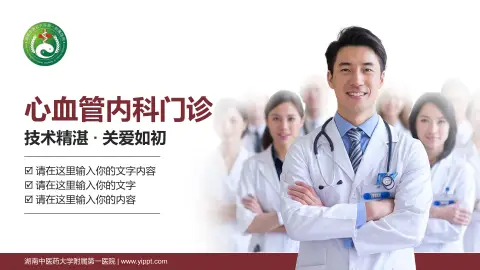 湖南中医药大学附属第一医院科室介绍与推广PPT模板