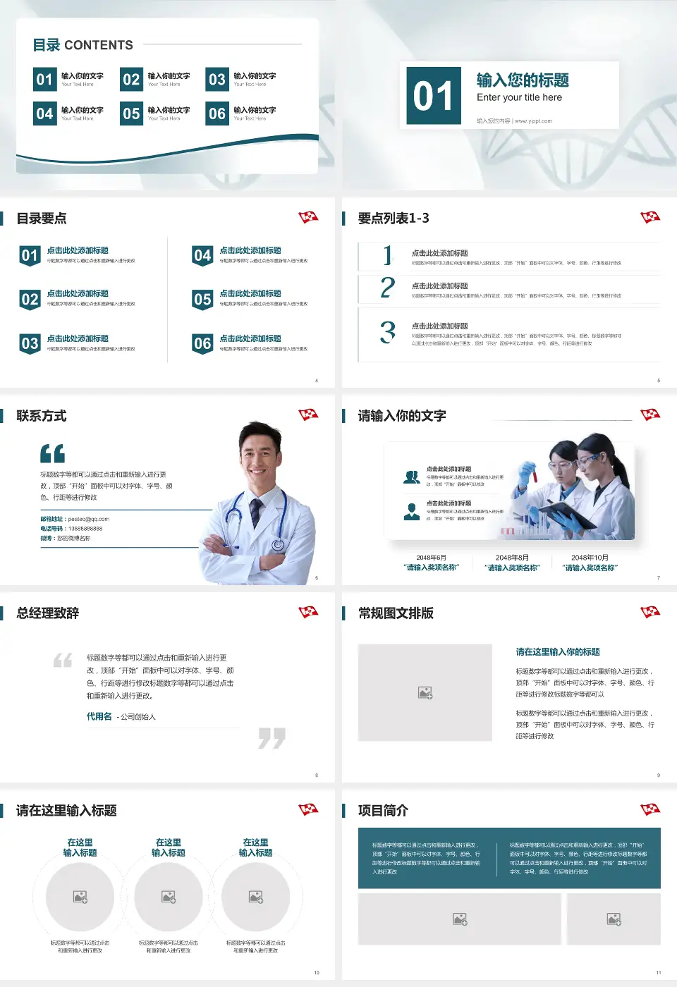 大庆市第四医院项目申请与汇报PPT模板16:9格式幻灯片预览图2