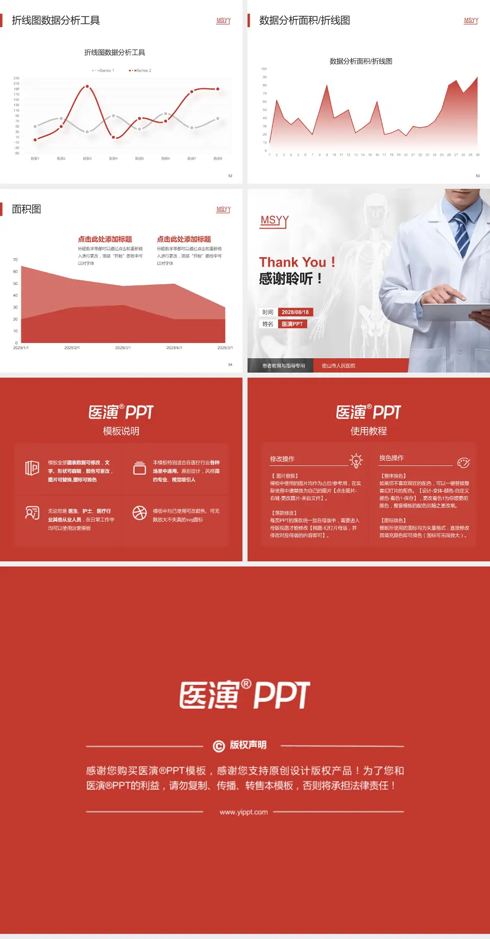 密山市人民医院患者教育与指导PPT模板4:3格式幻灯片预览图7
