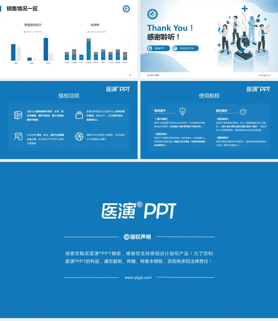 红兴隆中心医院品管圈PDCA演示专用PPT模板16:9格式幻灯片预览图7