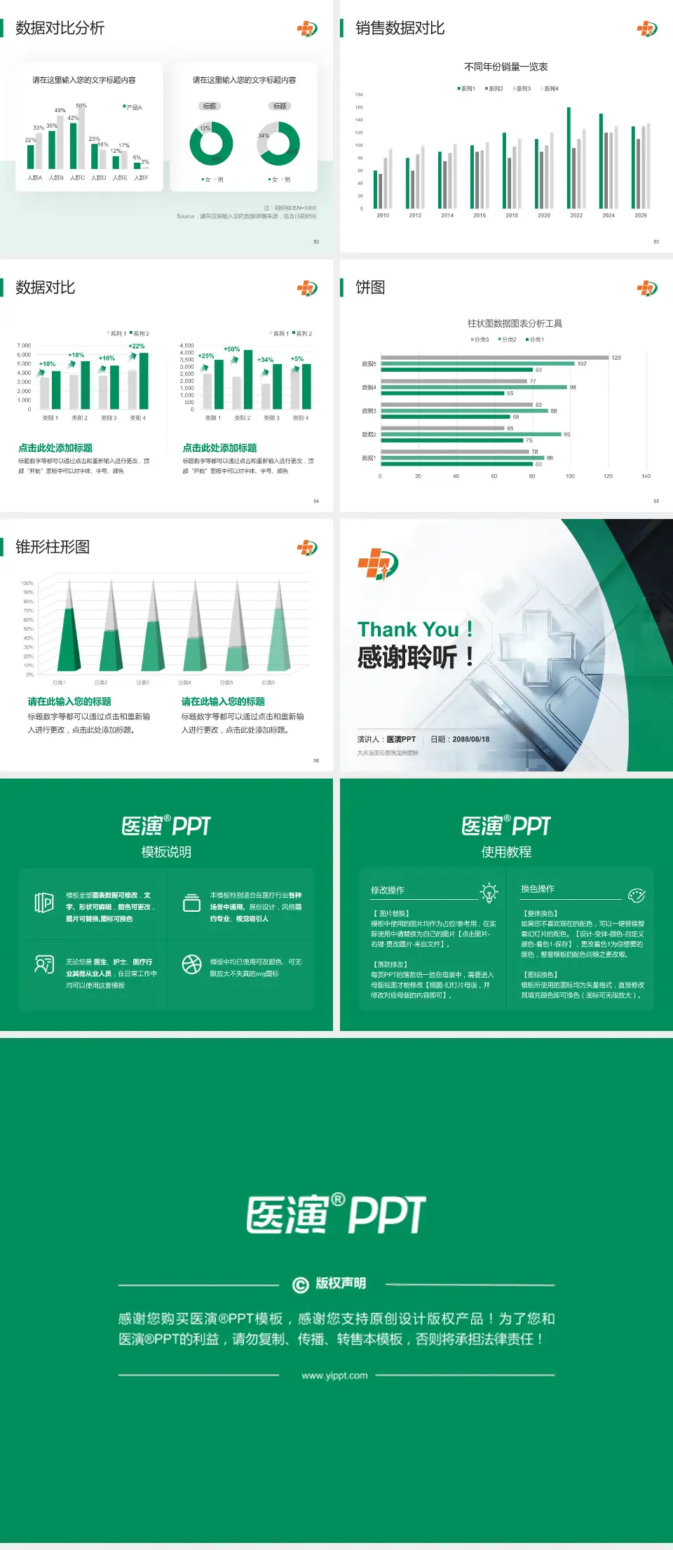 大庆油田总医院龙南医院医疗行业比赛专用PPT模板4:3格式幻灯片预览图7