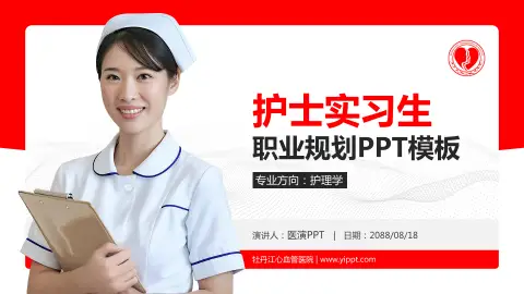 牡丹江心血管医院护理专业职业生涯规划PPT模板