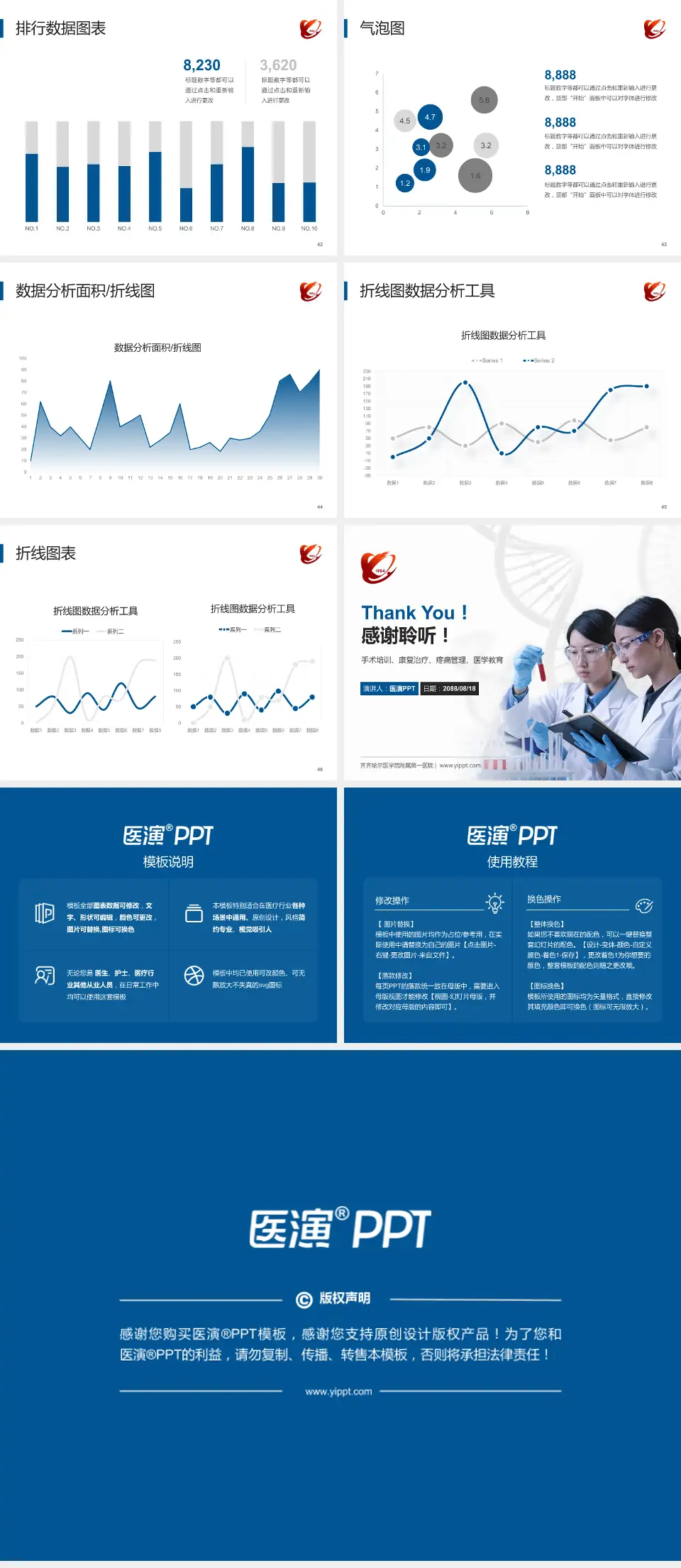 齐齐哈尔医学院附属第一医院科研成果展示PPT模板4:3格式幻灯片预览图6
