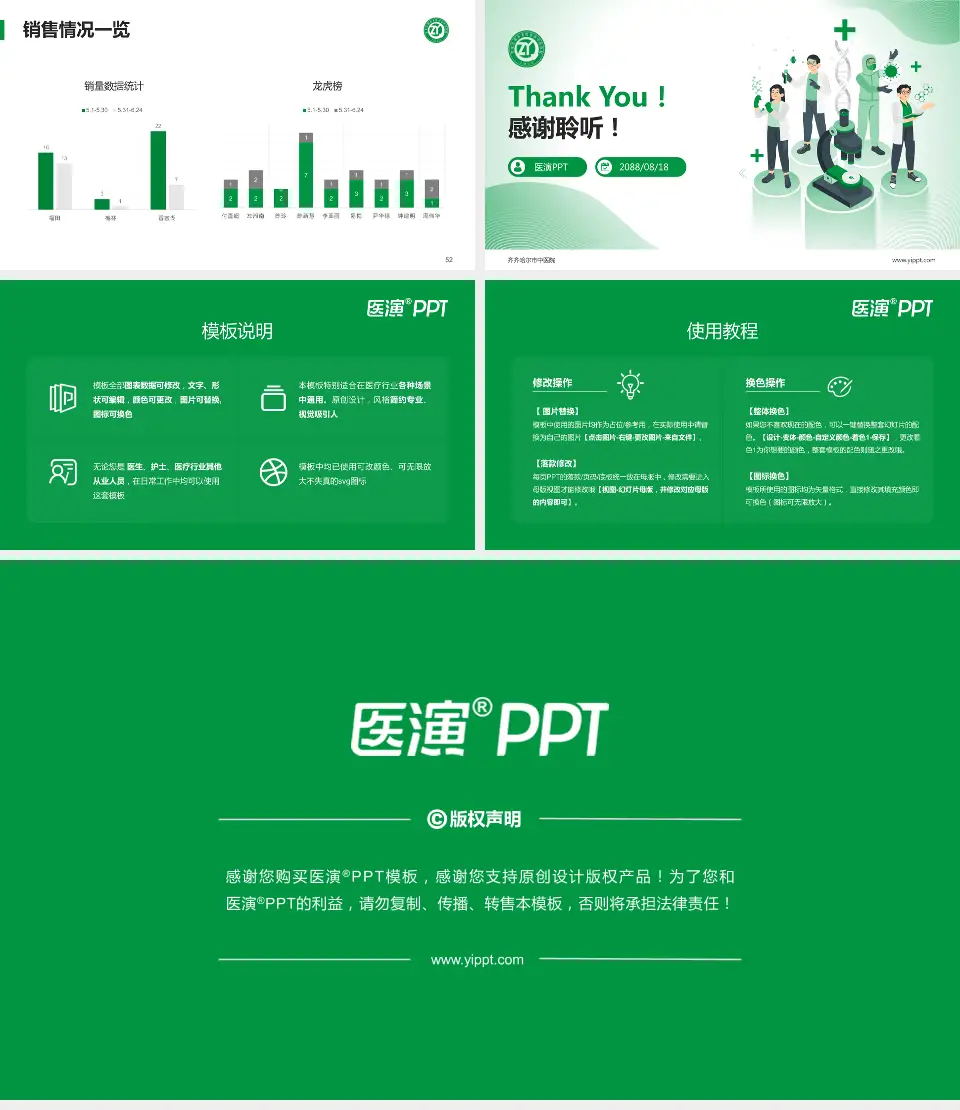 齐齐哈尔市中医院品管圈PDCA演示专用PPT模板16:9格式幻灯片预览图7