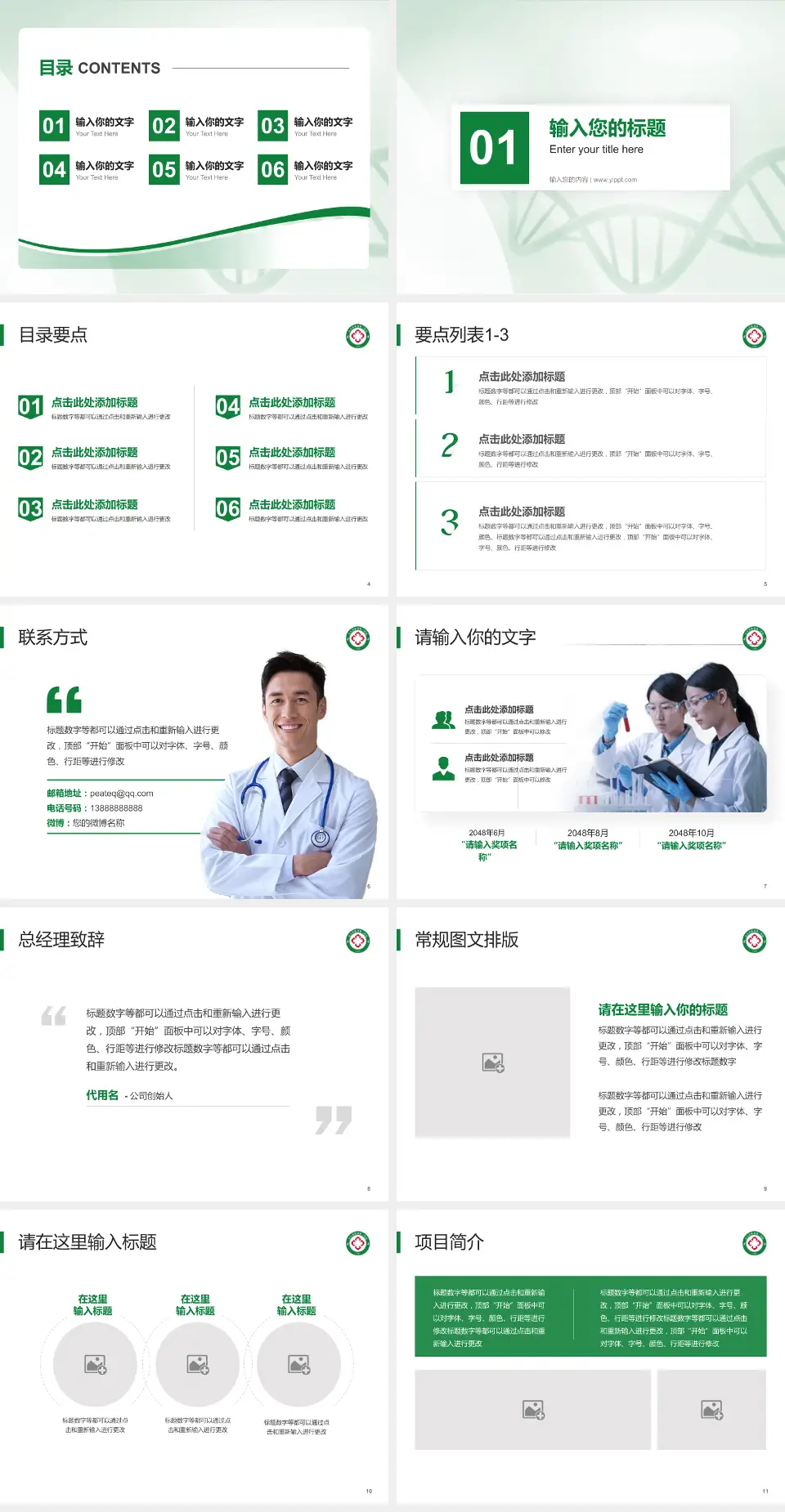 黑龙江省农垦局精神病院防治院项目申请与汇报PPT模板4:3格式幻灯片预览图2