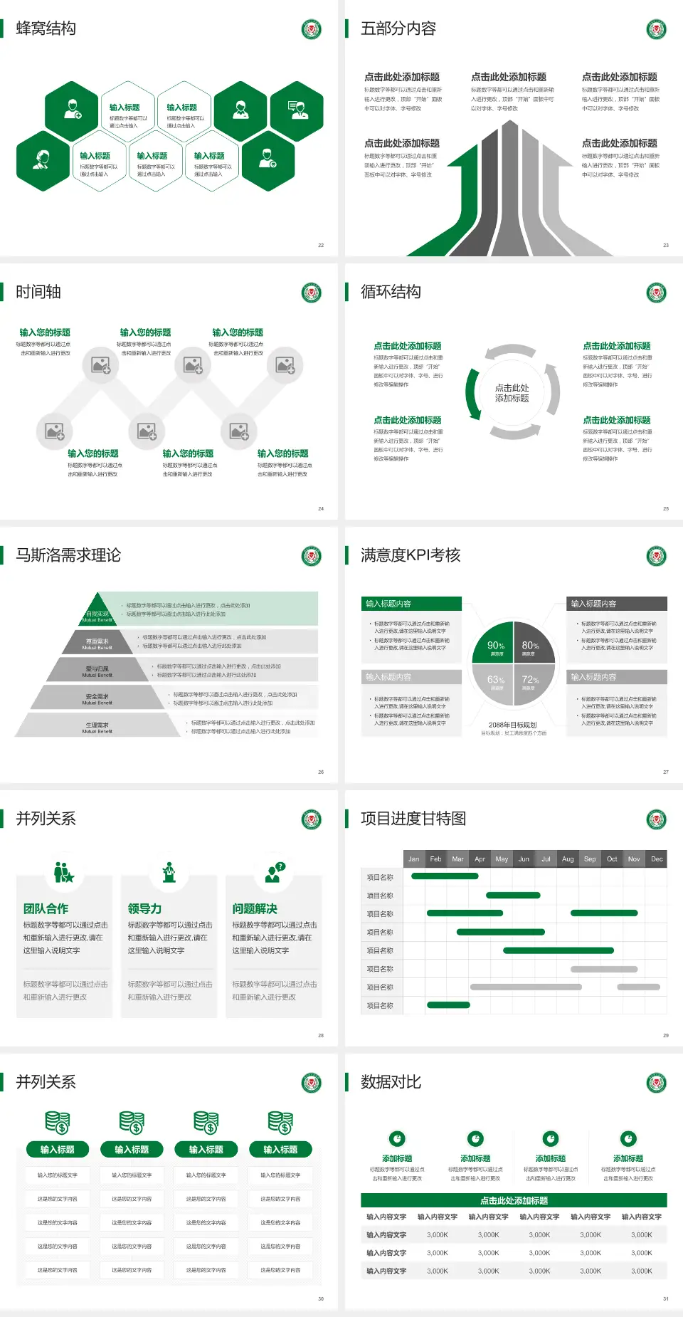 鹤岗市人民医院医疗知识普及PPT模板4:3格式幻灯片预览图4