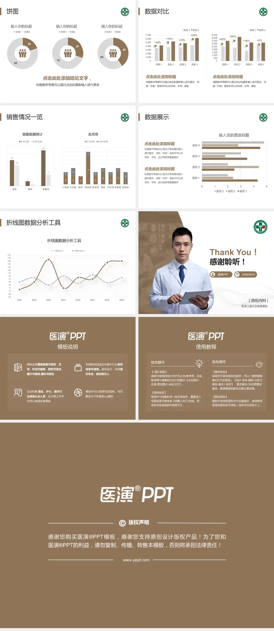 黑龙江省社会康复医院病例分享与讨论PPT模板4:3格式幻灯片预览图4