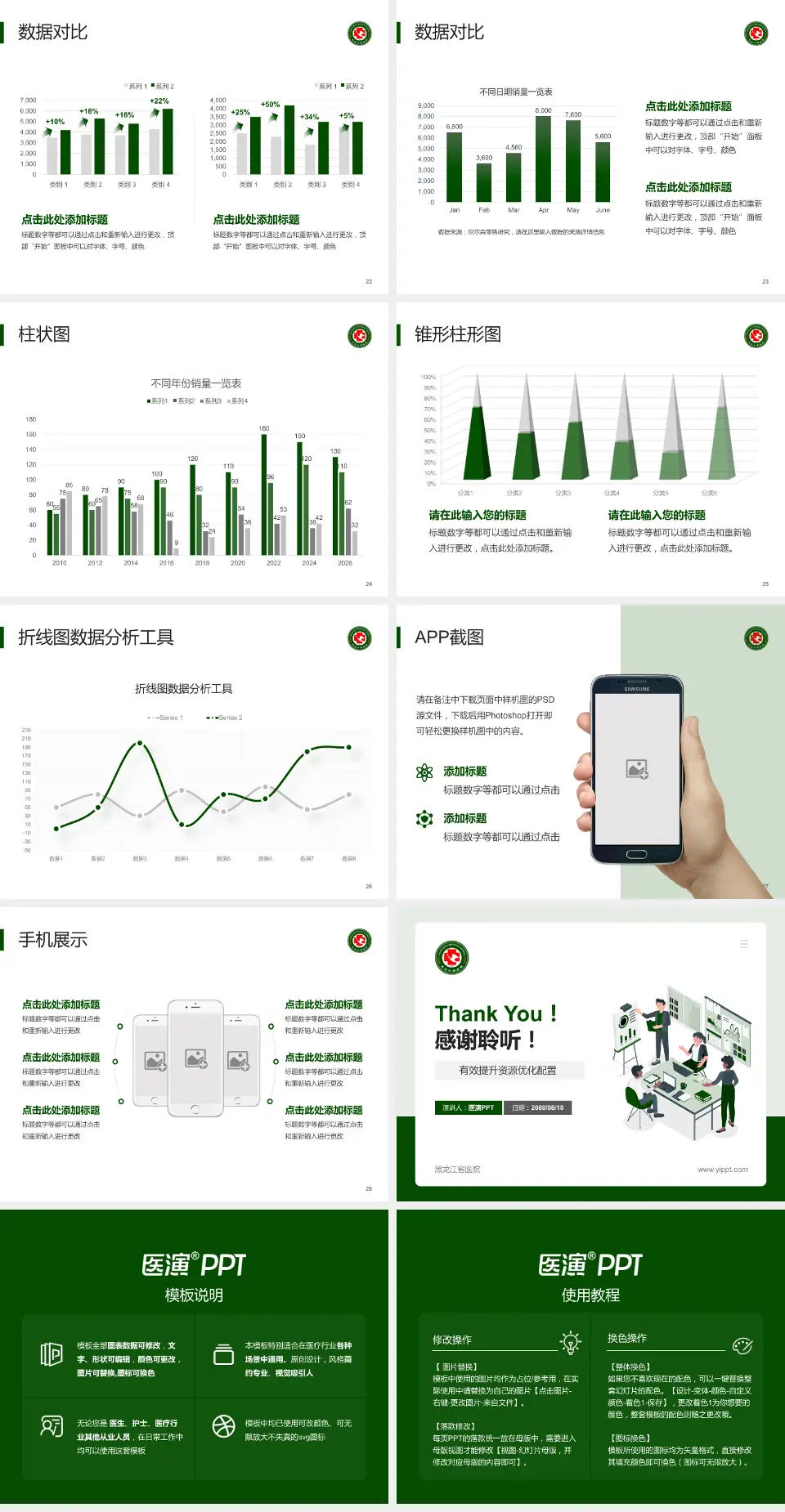 黑龙江省医院财务与预算报告PPT模板4:3格式幻灯片预览图4