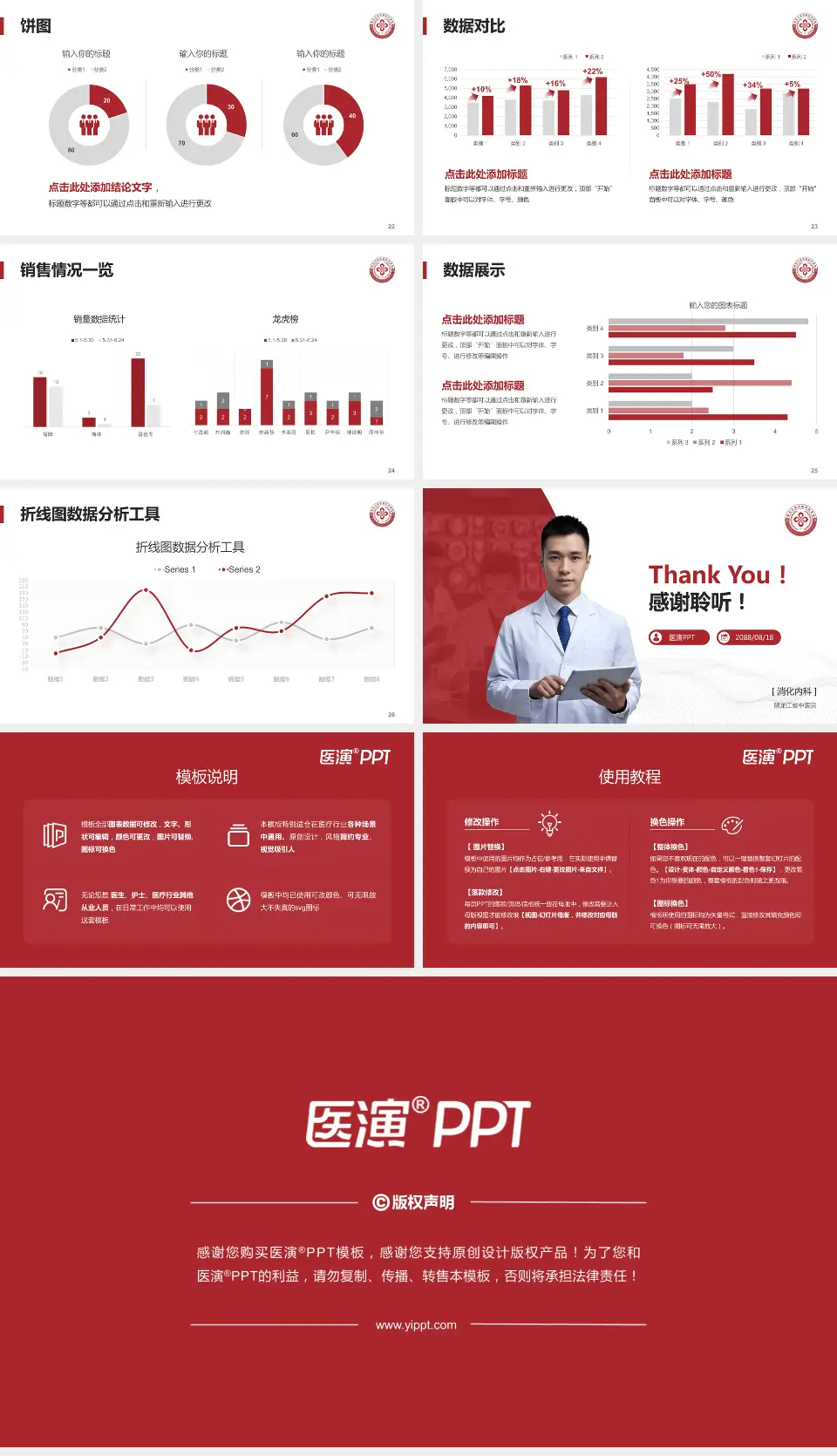 黑龙江省中医院病例分享与讨论PPT模板16:9格式幻灯片预览图4