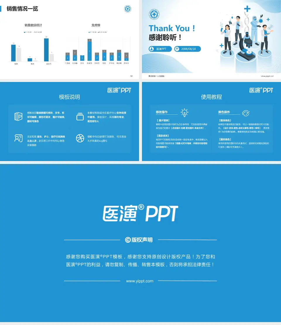 黑河市第一人民医院品管圈PDCA演示专用PPT模板16:9格式幻灯片预览图7