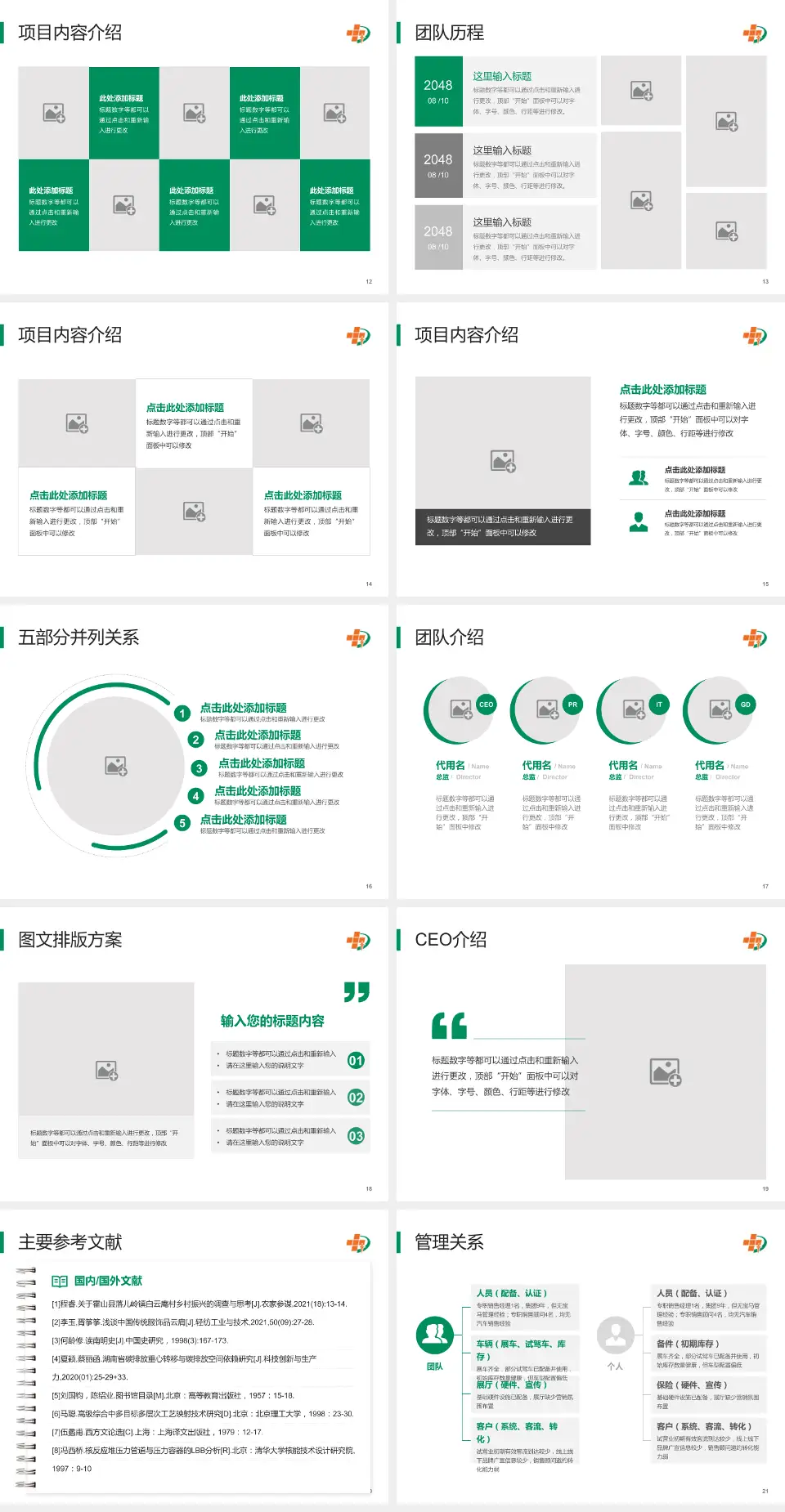 大庆油田总医院医疗行业比赛专用PPT模板4:3格式幻灯片预览图3