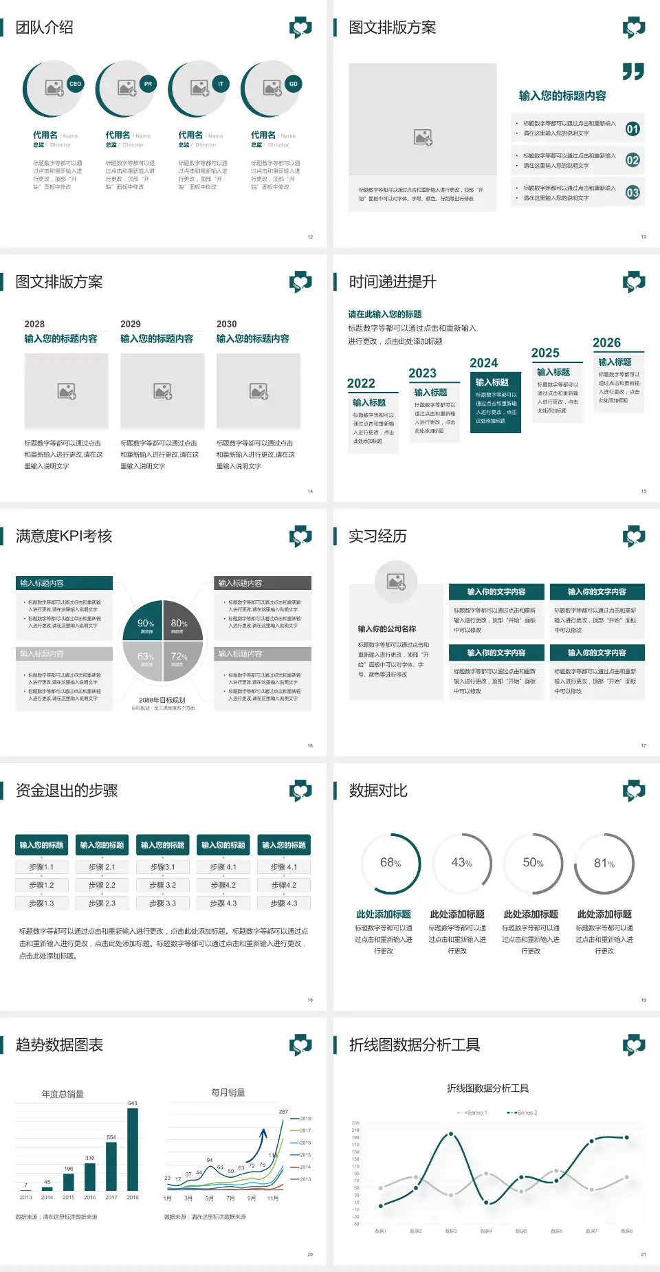 黑龙江省第二医院南岗院区培训与教育PPT模板4:3格式幻灯片预览图3