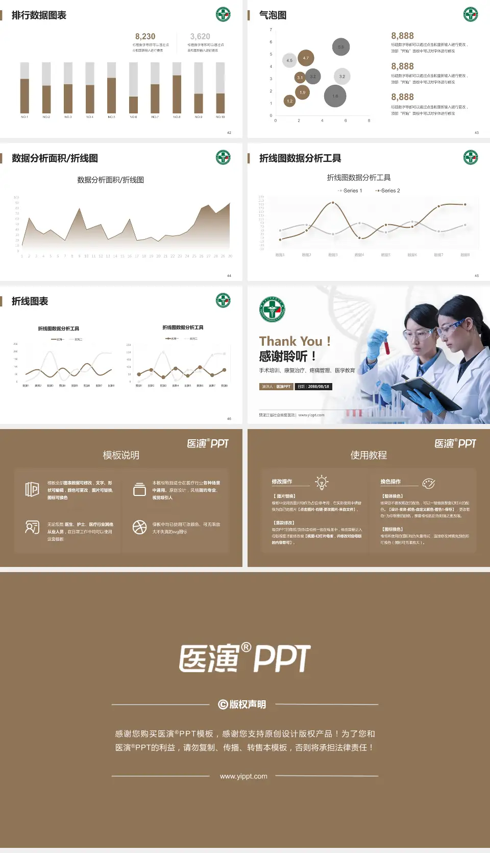 黑龙江省社会康复医院科研成果展示PPT模板16:9格式幻灯片预览图6