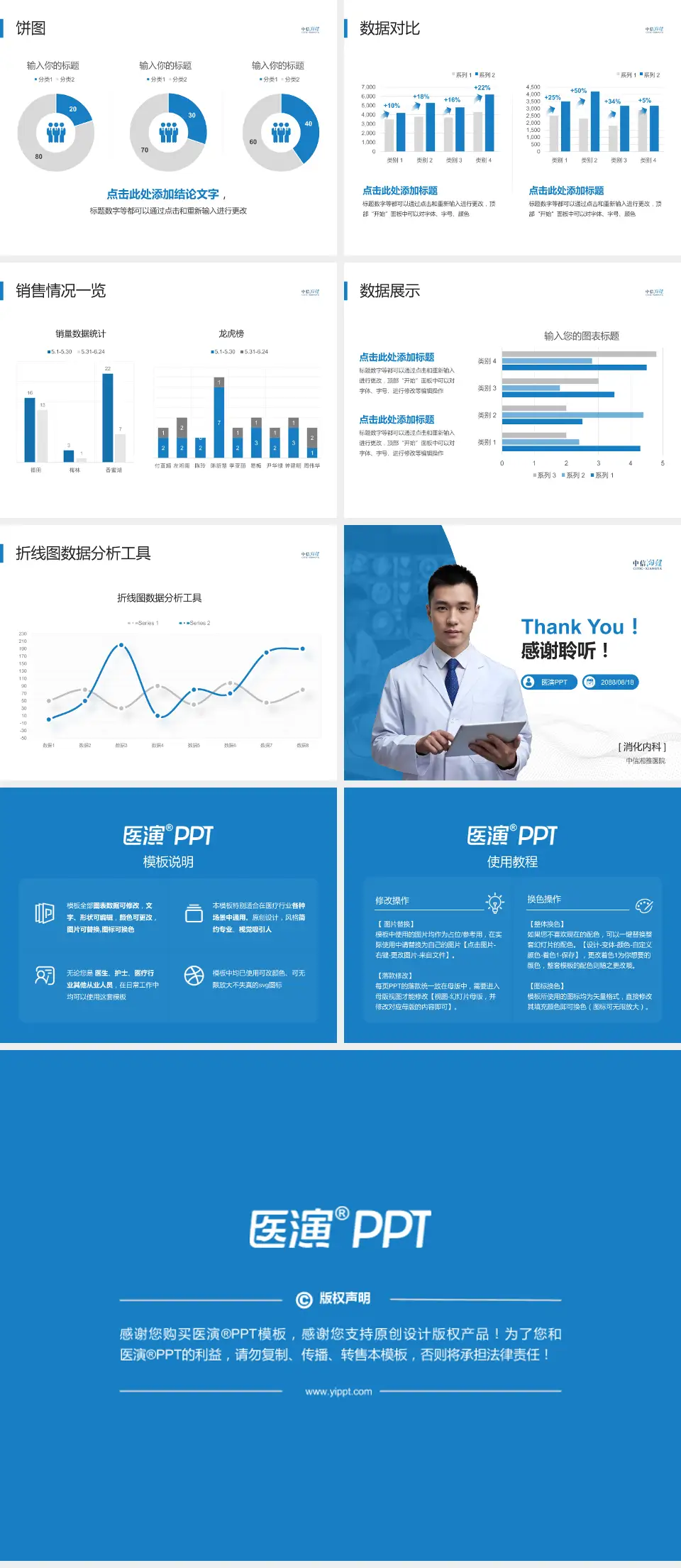 中信湘雅医院病例分享与讨论PPT模板4:3格式幻灯片预览图4