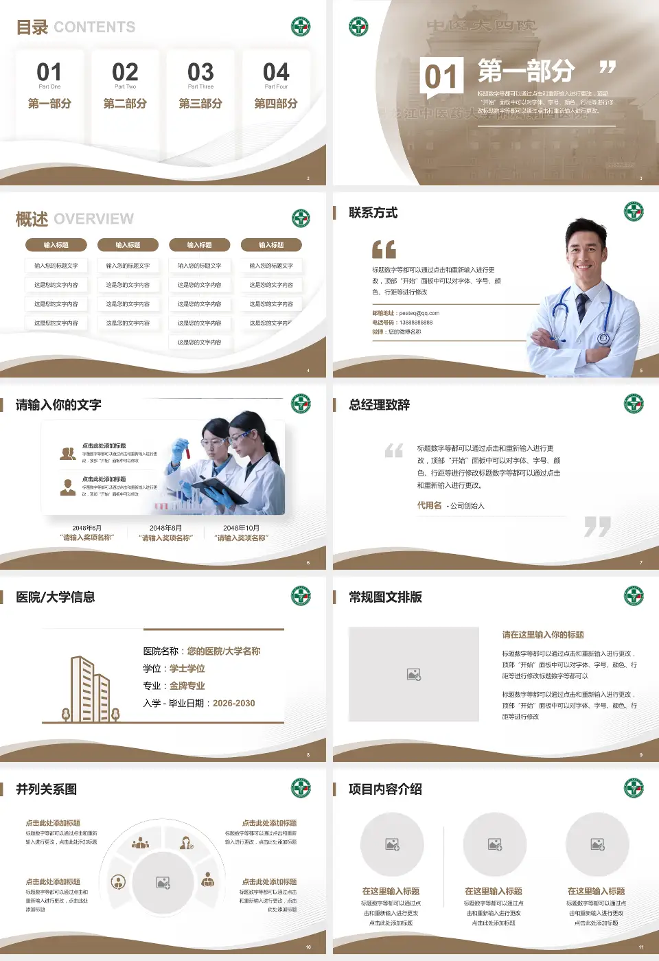 黑龙江省社会康复医院会议与研讨会PPT模板16:9格式幻灯片预览图2