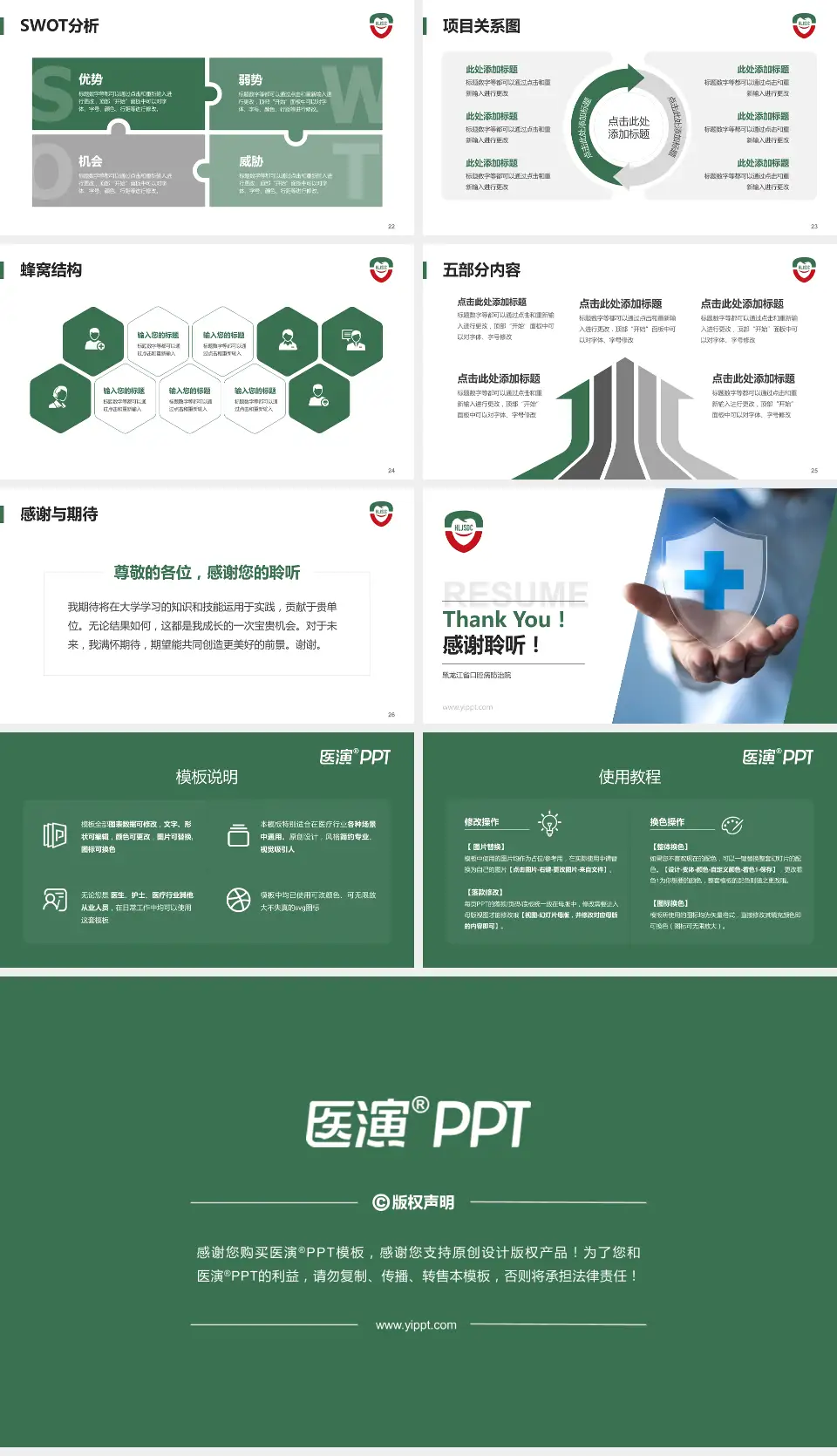 黑龙江省口腔病防治院个人求职应聘简历PPT模板16:9格式幻灯片预览图4