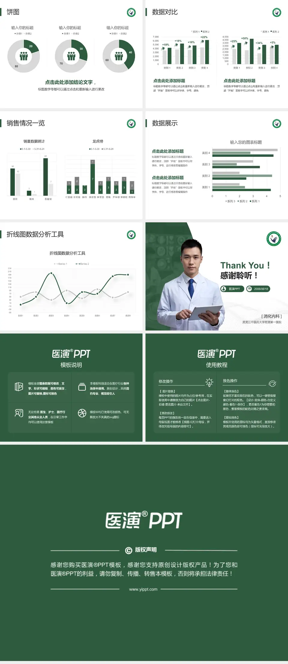 黑龙江中医药大学附属第一医院病例分享与讨论PPT模板4:3格式幻灯片预览图4