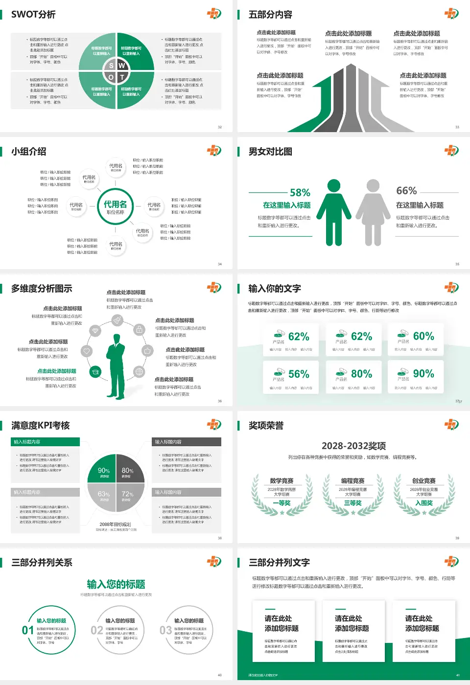 大庆油田总医院医疗行业比赛专用PPT模板16:9格式幻灯片预览图5