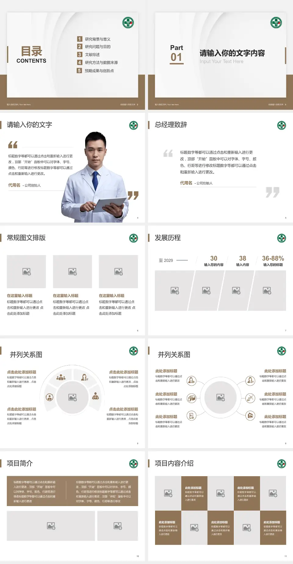 黑龙江省社会康复医院医院管理报告PPT模板4:3格式幻灯片预览图2