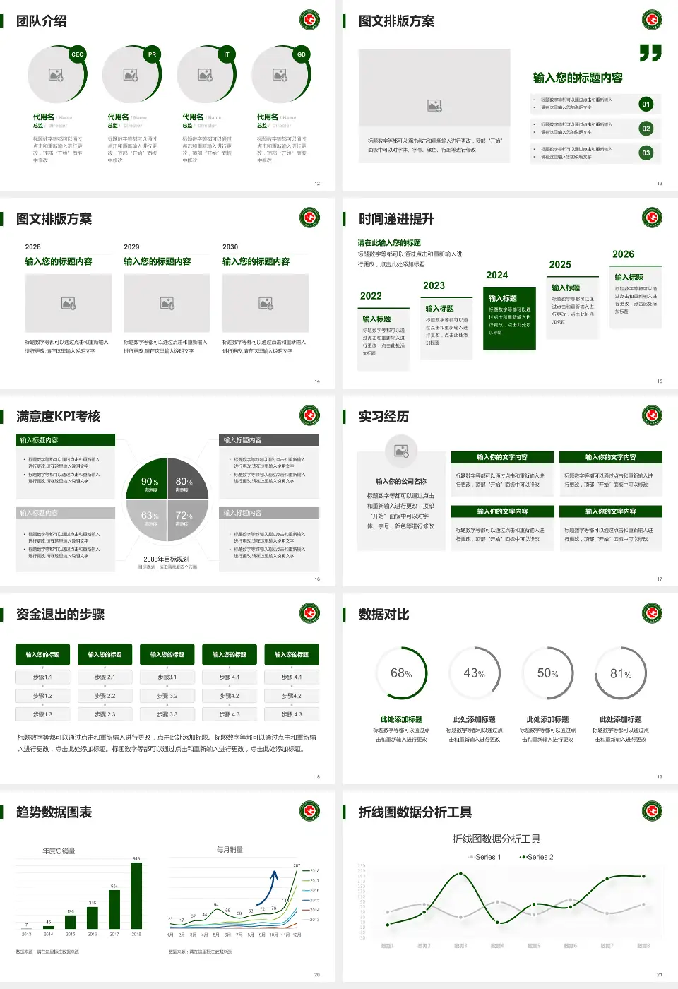 黑龙江省医院南岗分院培训与教育PPT模板16:9格式幻灯片预览图3
