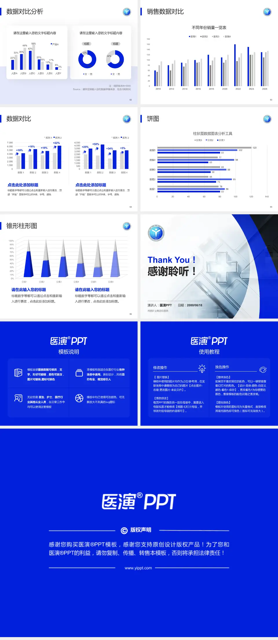 鸡西矿业集团总医院医疗行业比赛专用PPT模板4:3格式幻灯片预览图7