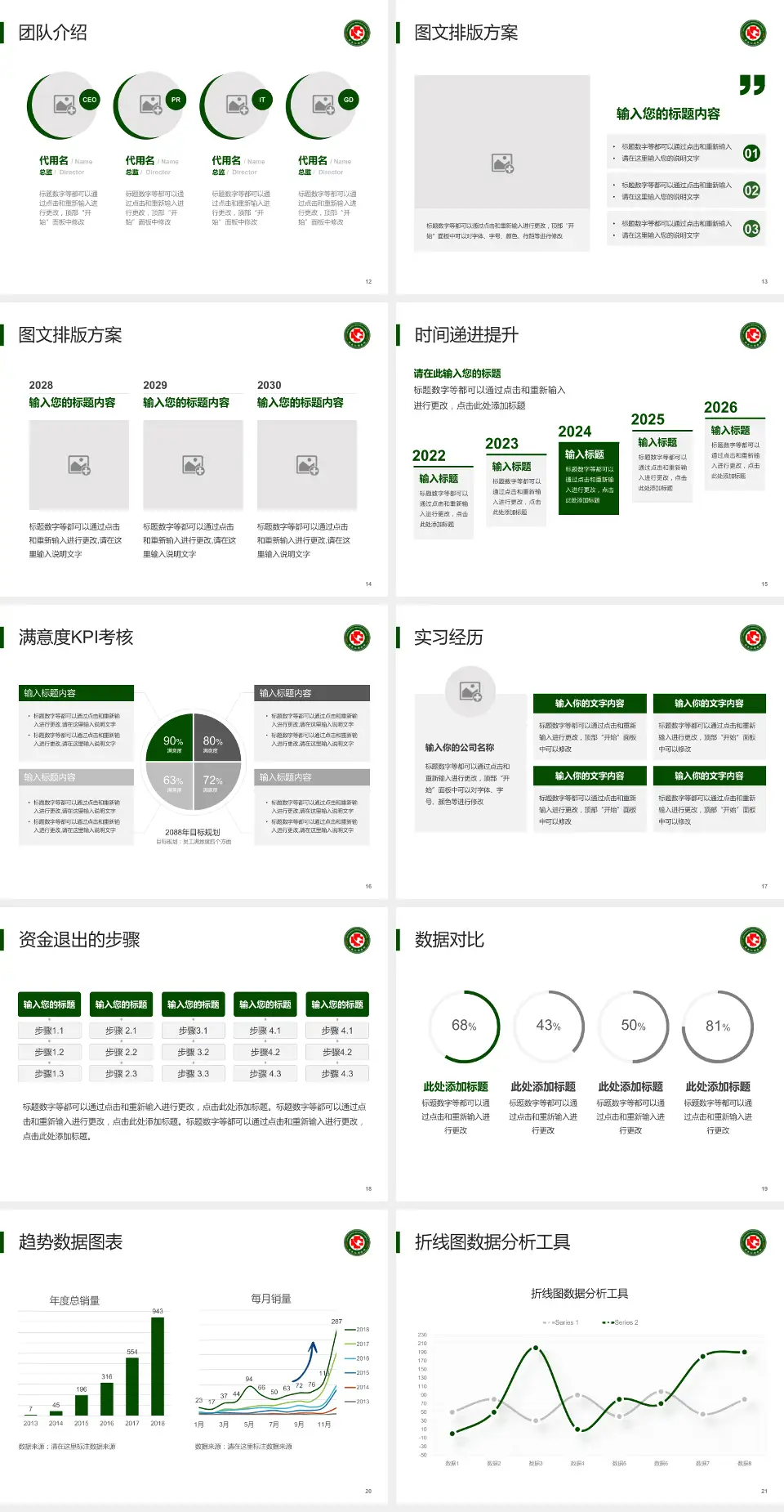 黑龙江省医院培训与教育PPT模板4:3格式幻灯片预览图3