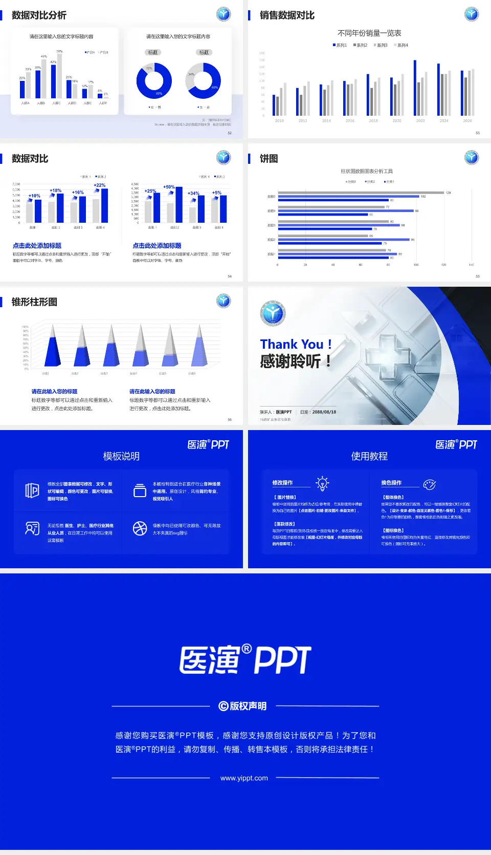 鸡西矿业集团总医院医疗行业比赛专用PPT模板16:9格式幻灯片预览图7