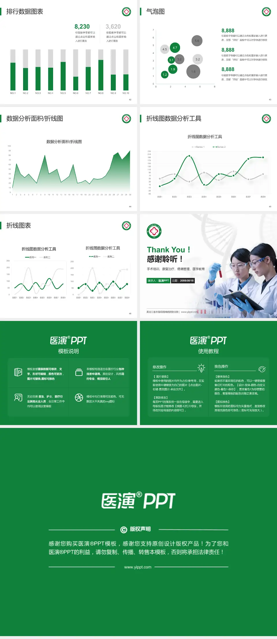 黑龙江省农垦局精神病院防治院科研成果展示PPT模板4:3格式幻灯片预览图6