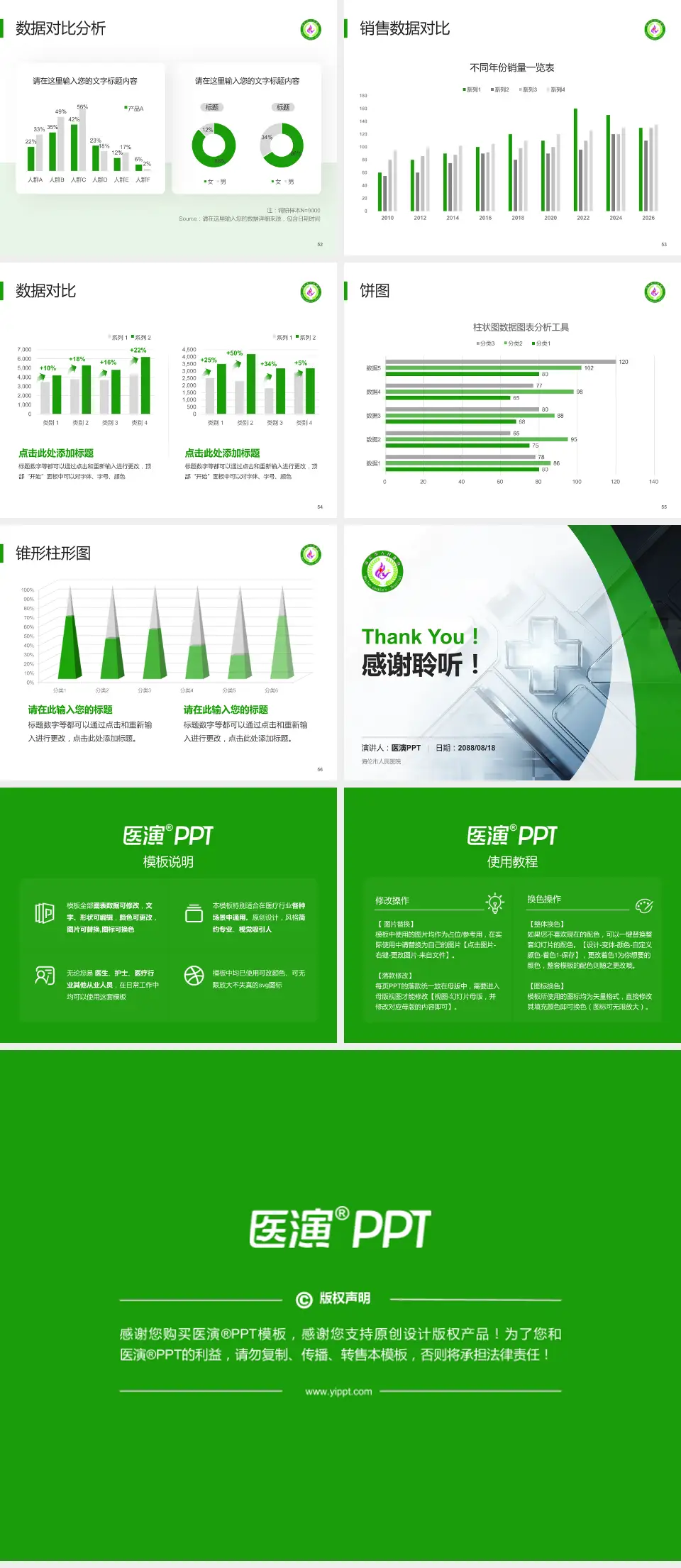 海伦市人民医院医疗行业比赛专用PPT模板4:3格式幻灯片预览图7