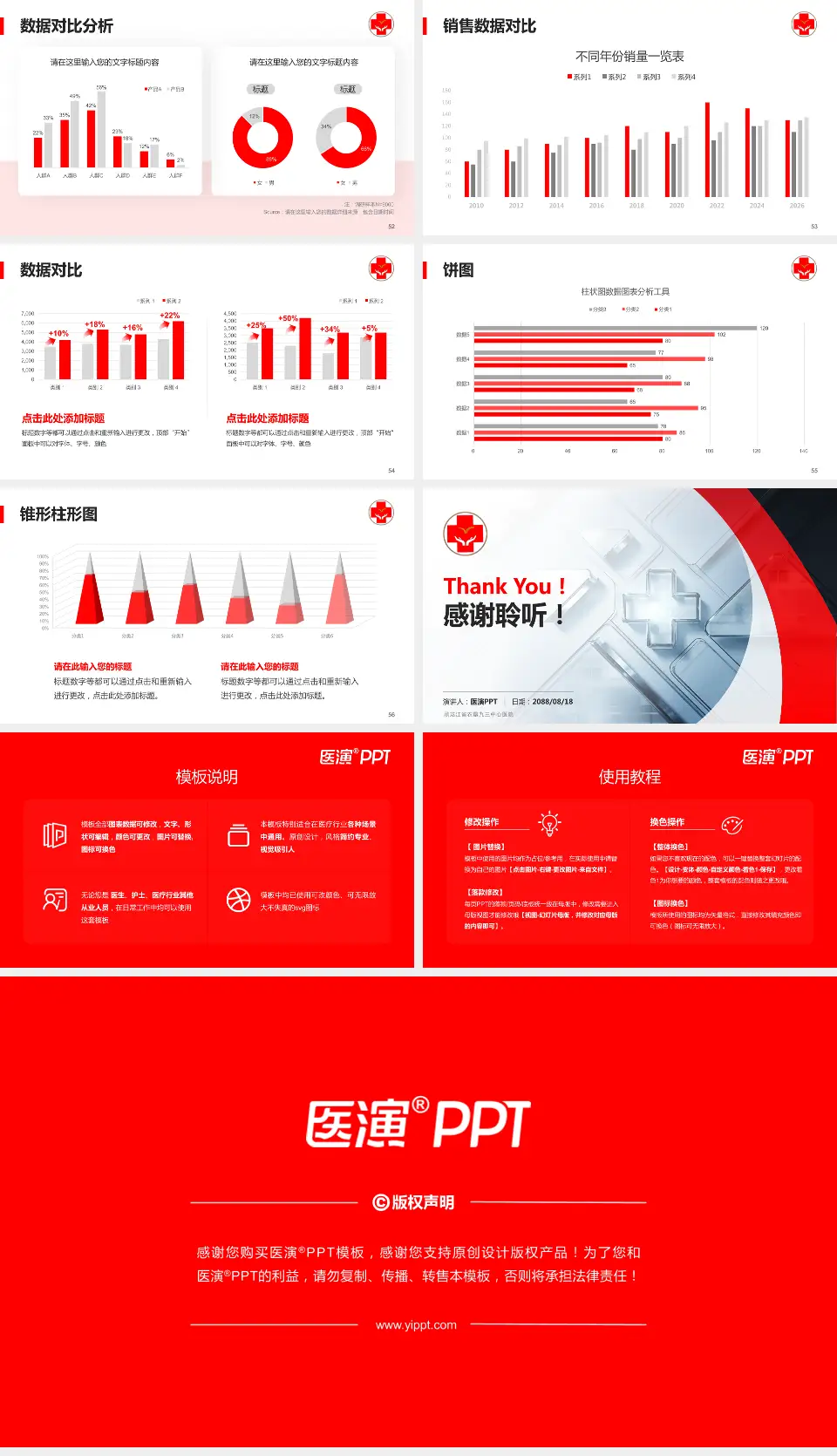 黑龙江省农垦九三中心医院医疗行业比赛专用PPT模板16:9格式幻灯片预览图7