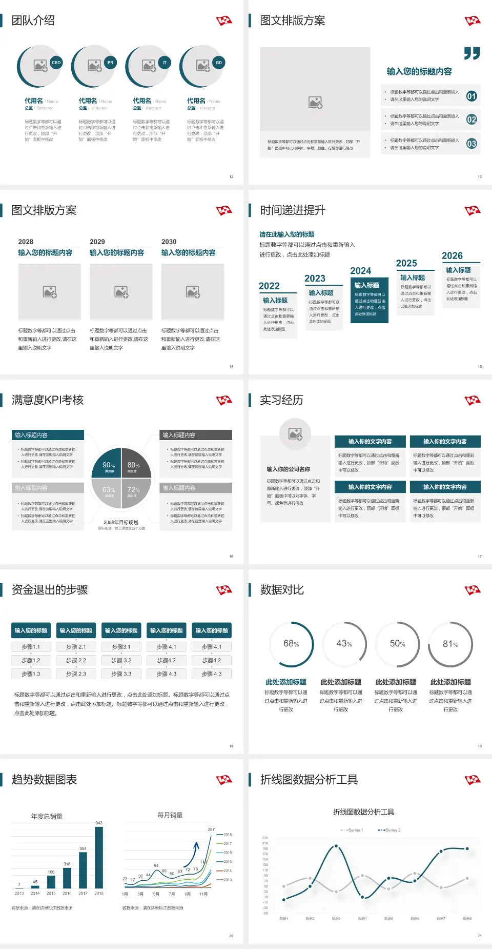 大庆市第四医院培训与教育PPT模板4:3格式幻灯片预览图3