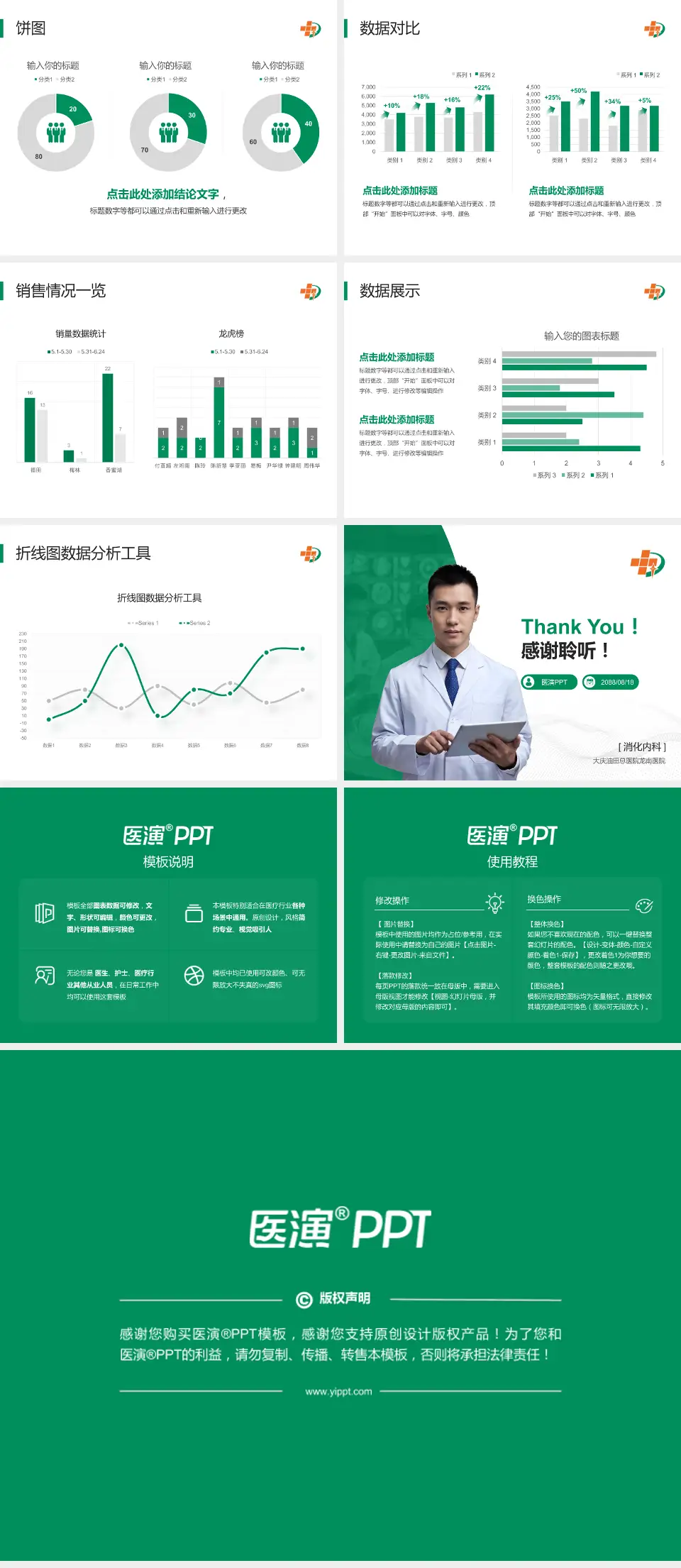 大庆油田总医院龙南医院病例分享与讨论PPT模板4:3格式幻灯片预览图4