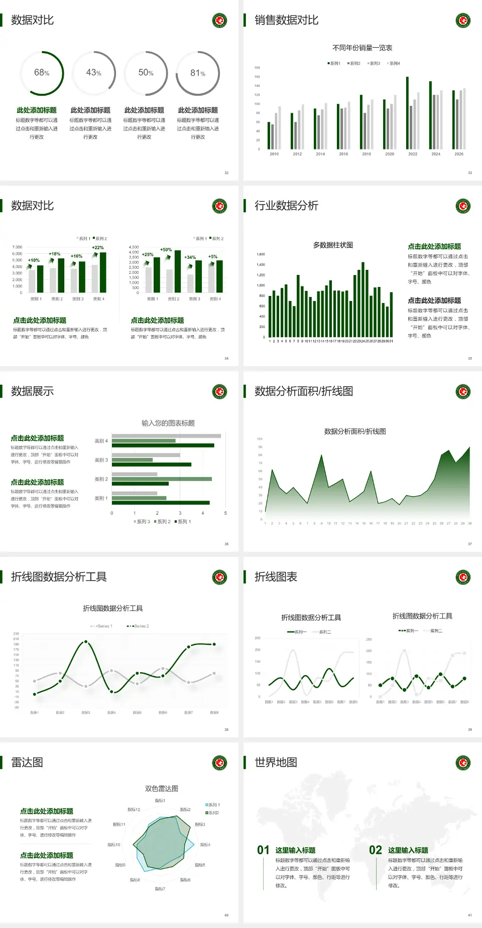 黑龙江省医院南岗分院会议与研讨会PPT模板4:3格式幻灯片预览图5