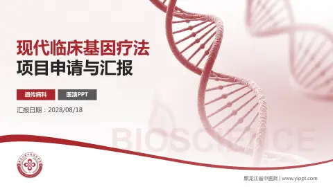 黑龙江省中医院项目申请与汇报PPT模板