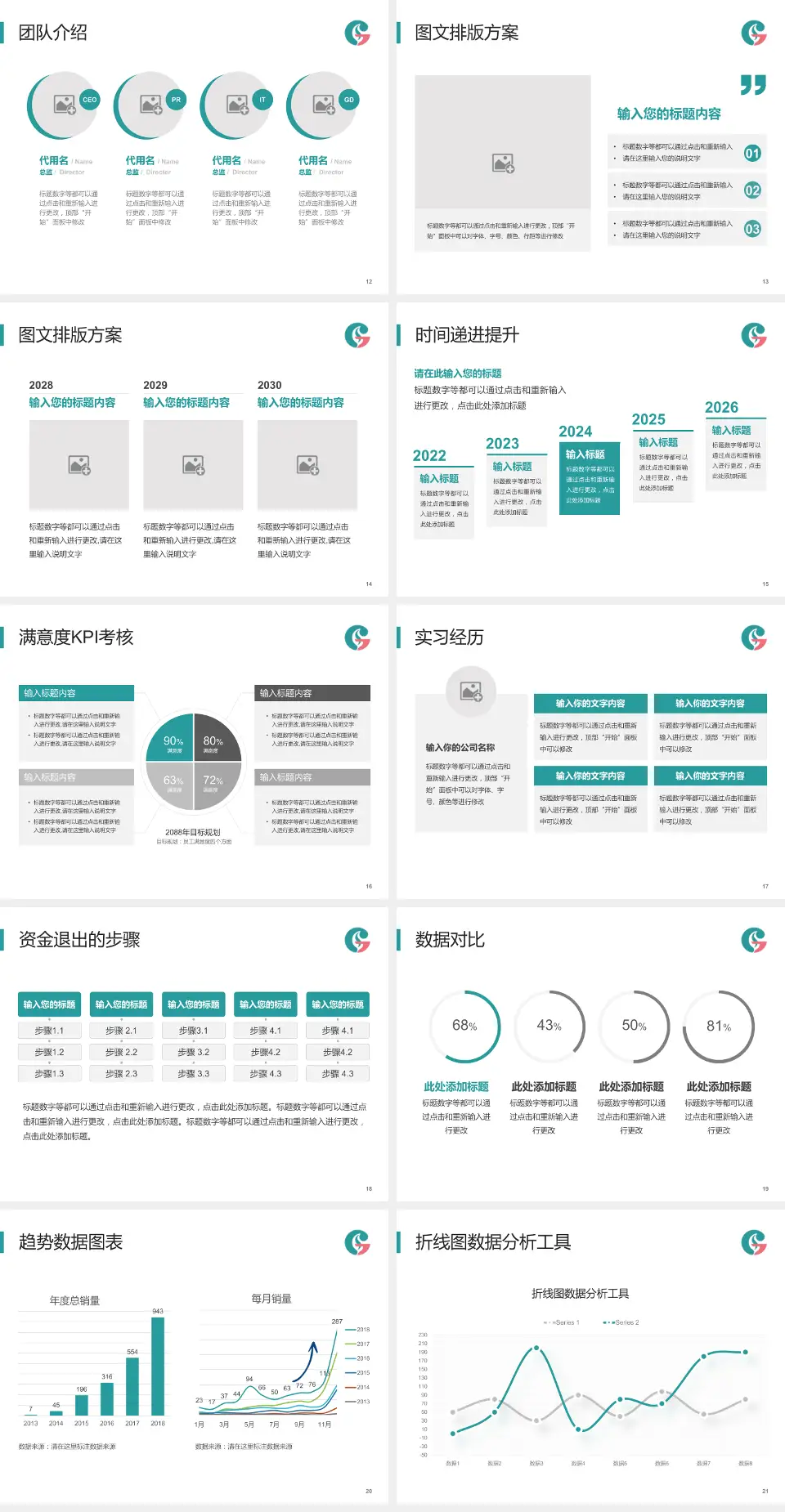 黑龙江省森工总医院培训与教育PPT模板4:3格式幻灯片预览图3