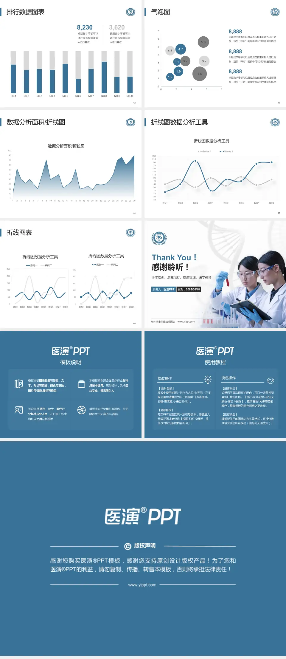 佳木斯市肿瘤结核医院科研成果展示PPT模板4:3格式幻灯片预览图6