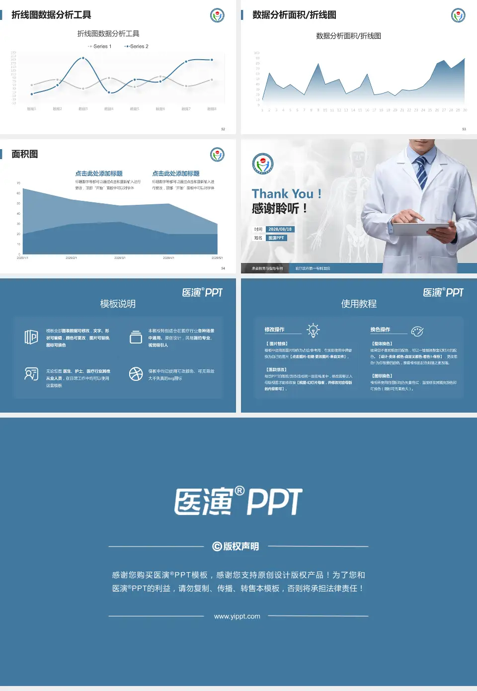 哈尔滨市第一专科医院患者教育与指导PPT模板16:9格式幻灯片预览图7