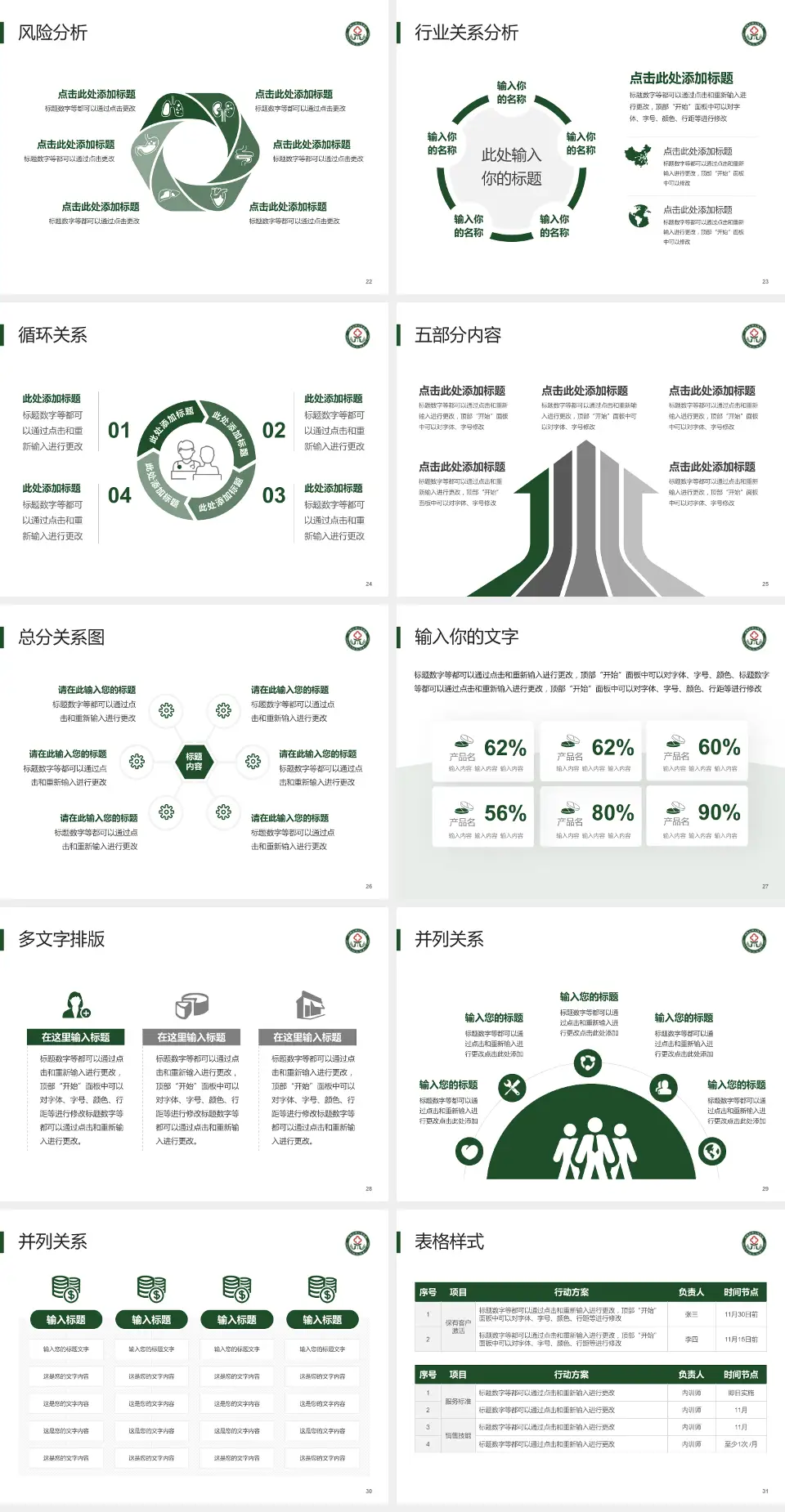双鸭山市人民医院科室介绍与推广PPT模板4:3格式幻灯片预览图4
