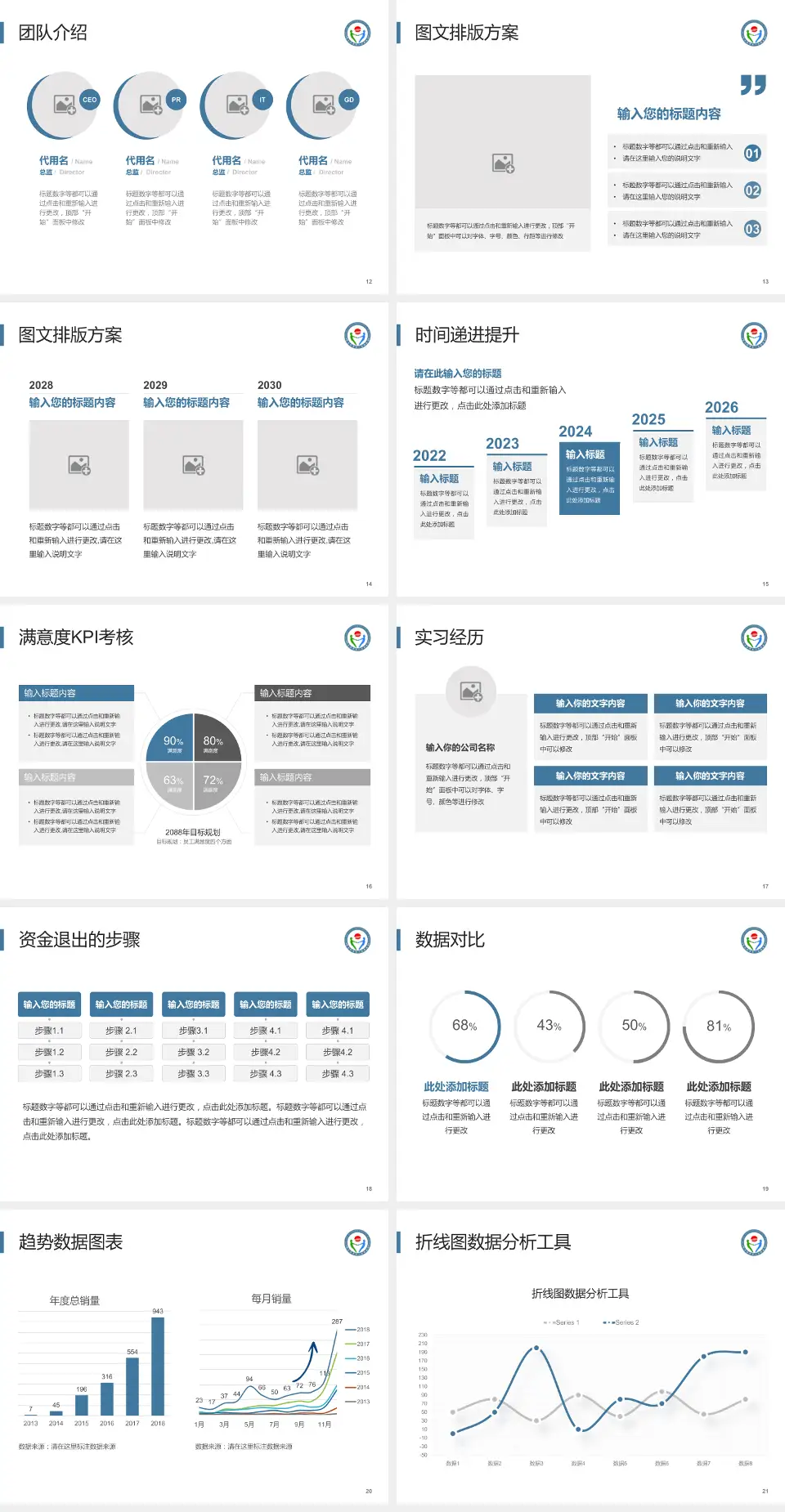 哈尔滨市第一专科医院培训与教育PPT模板4:3格式幻灯片预览图3