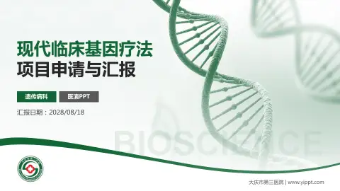 大庆市第三医院项目申请与汇报PPT模板